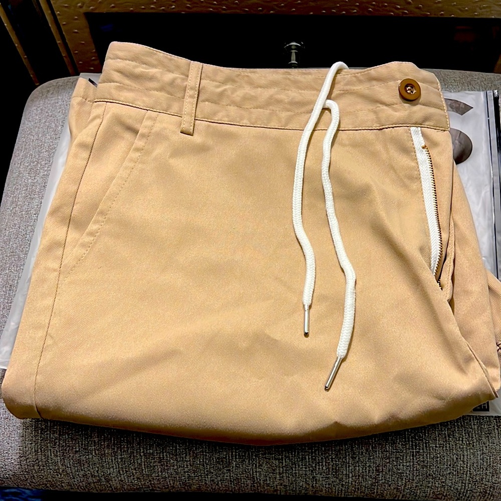 Brand new tan shorts with drawstrings